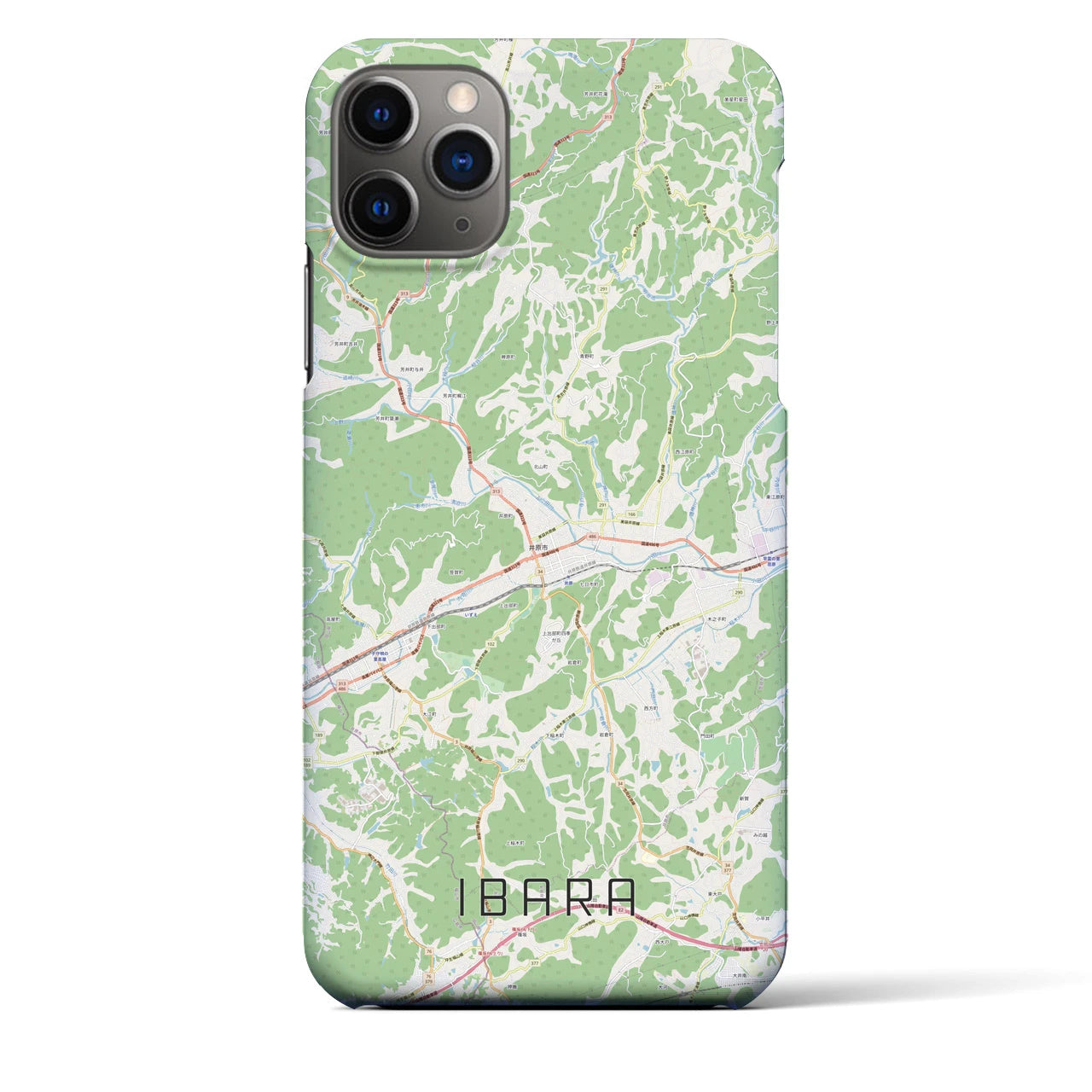【井原(岡山県)】地図柄iPhoneケース(バックカバータイプ)