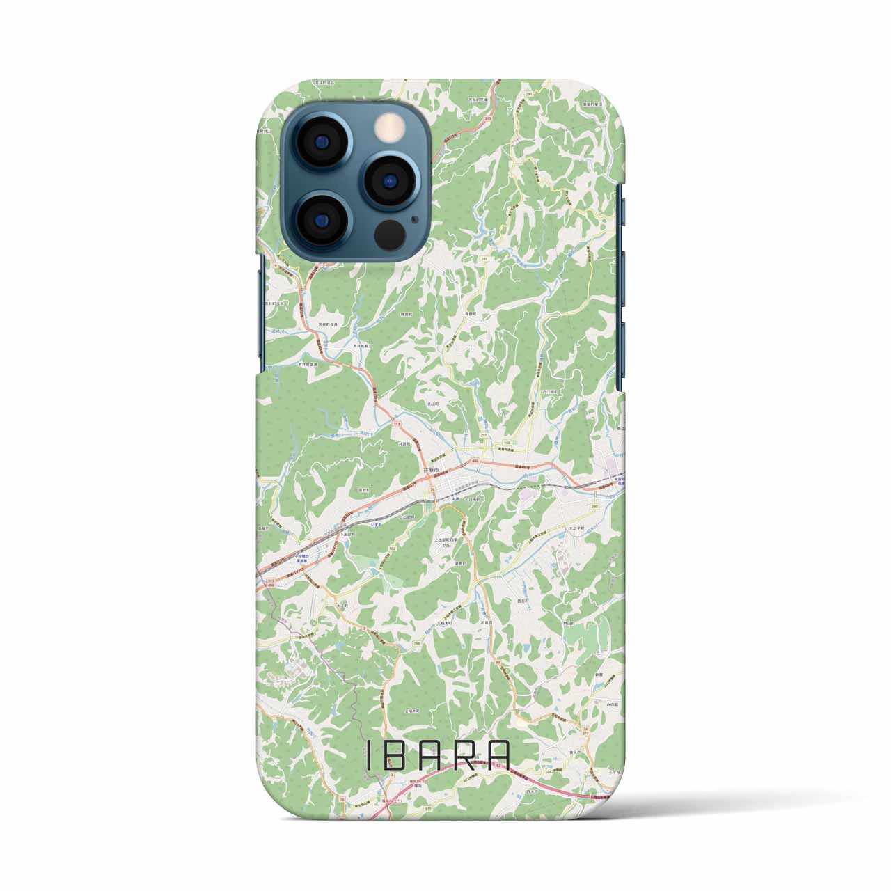 【井原(岡山県)】地図柄iPhoneケース(バックカバータイプ)