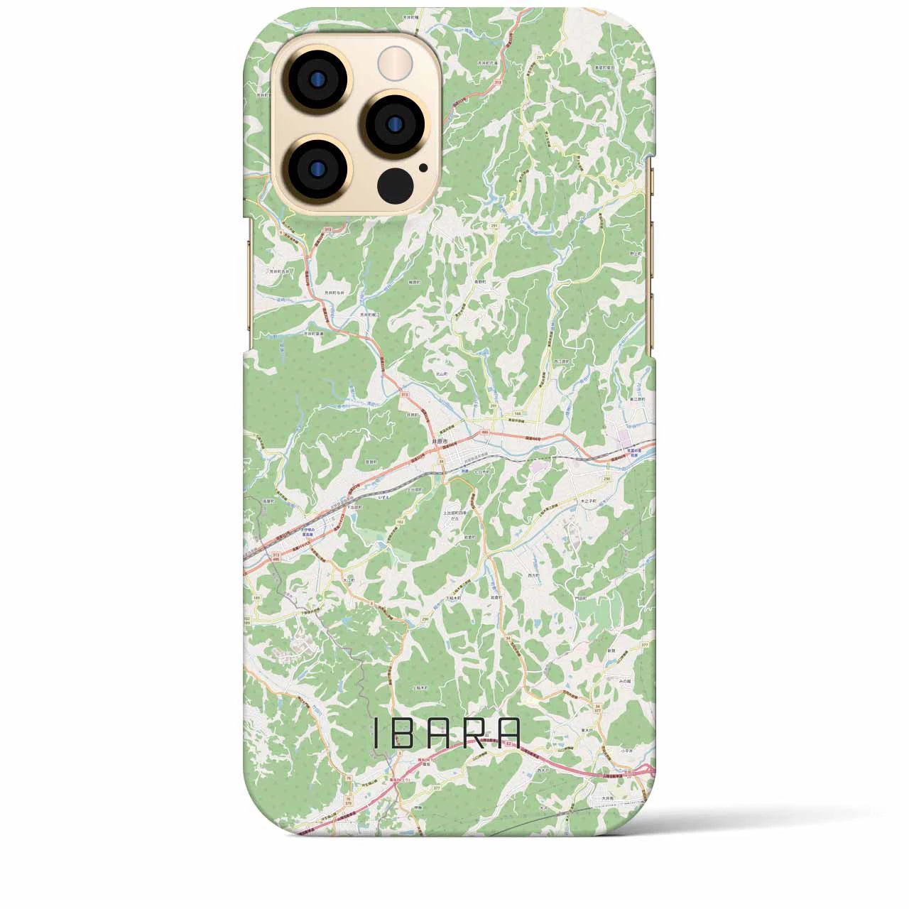 【井原(岡山県)】地図柄iPhoneケース(バックカバータイプ)