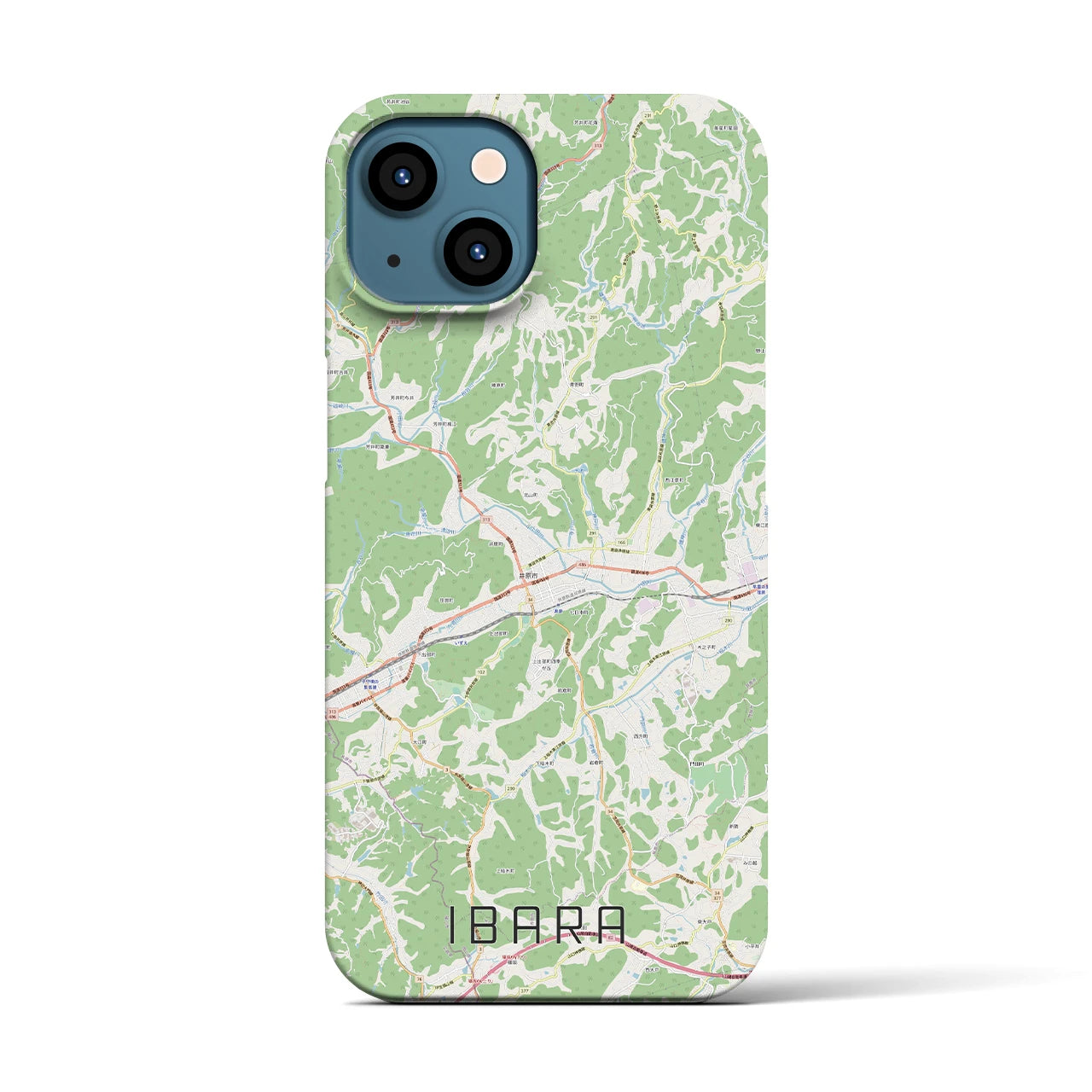 【井原(岡山県)】地図柄iPhoneケース(バックカバータイプ)