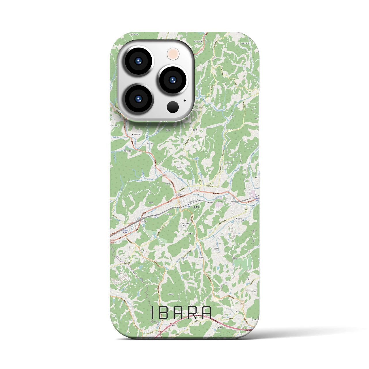 【井原(岡山県)】地図柄iPhoneケース(バックカバータイプ)