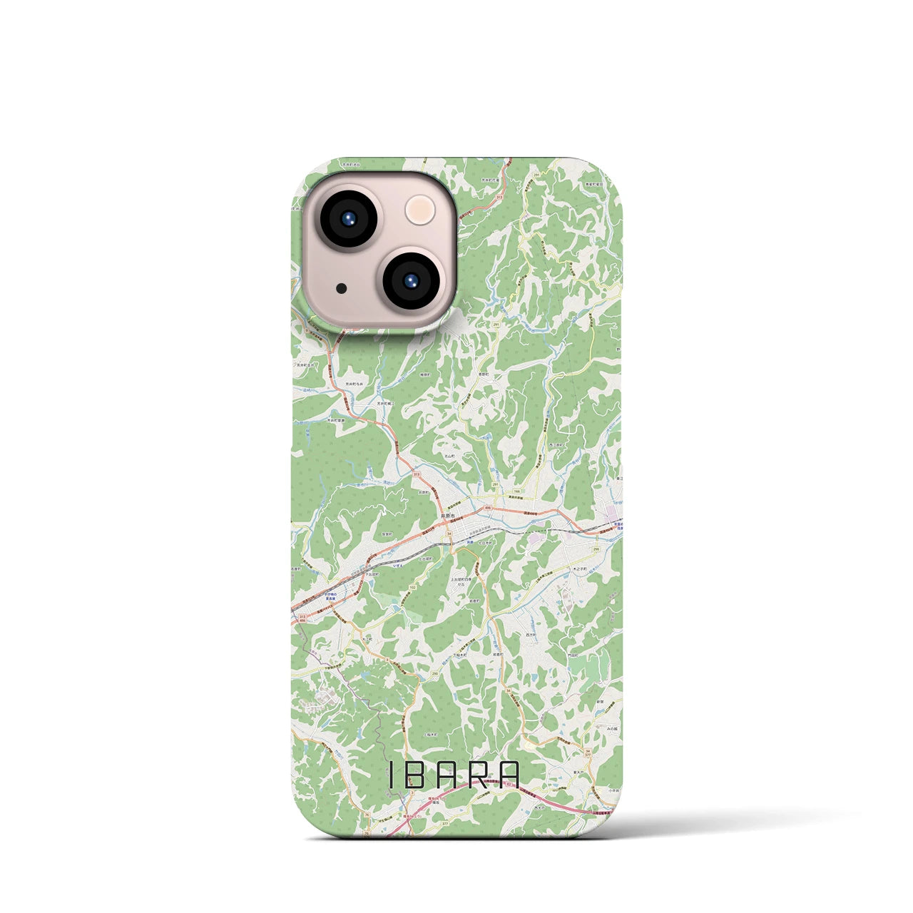 【井原(岡山県)】地図柄iPhoneケース(バックカバータイプ)