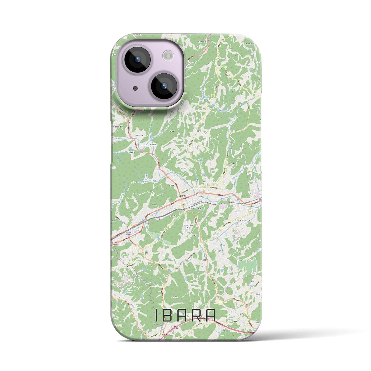 【井原(岡山県)】地図柄iPhoneケース(バックカバータイプ)