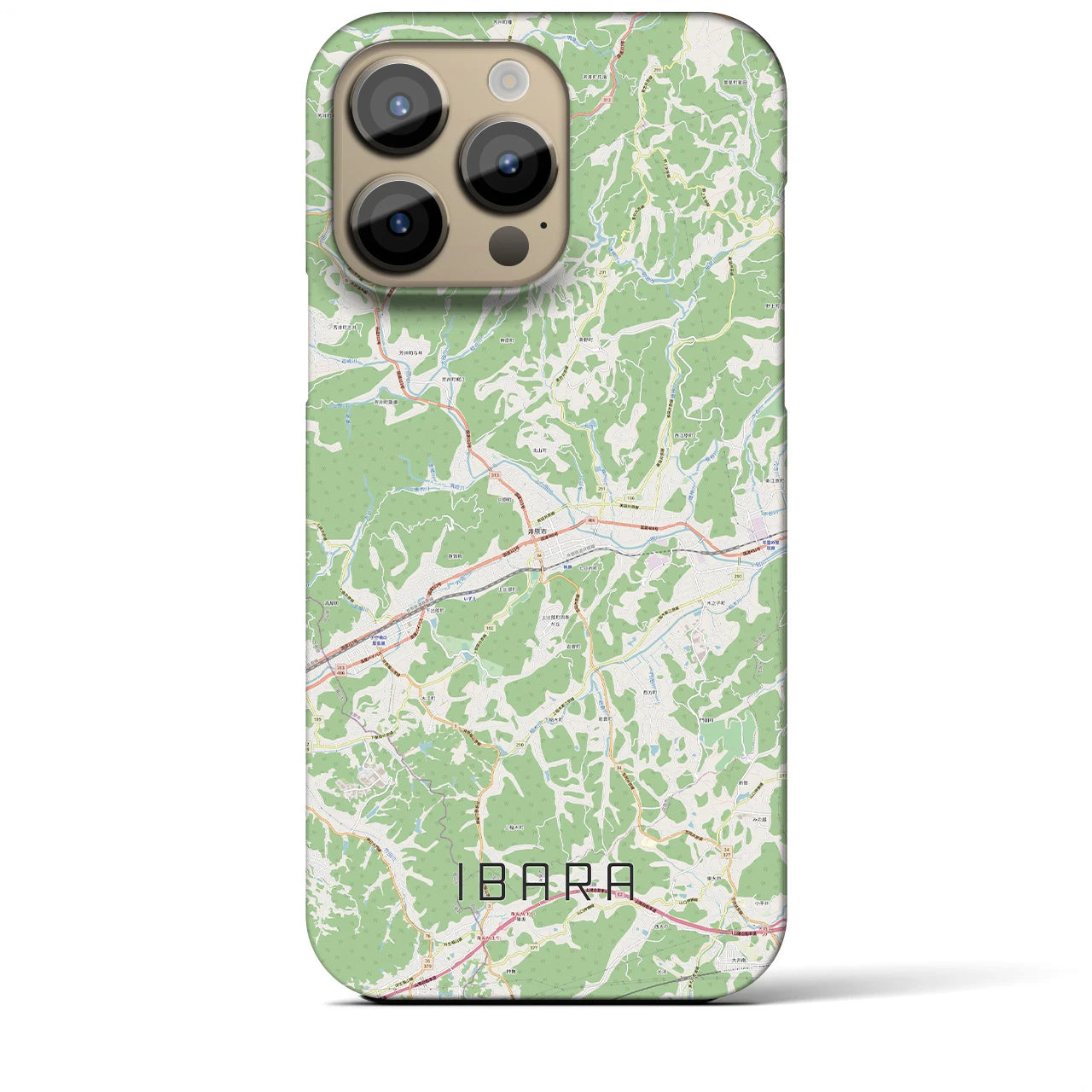 【井原(岡山県)】地図柄iPhoneケース(バックカバータイプ)