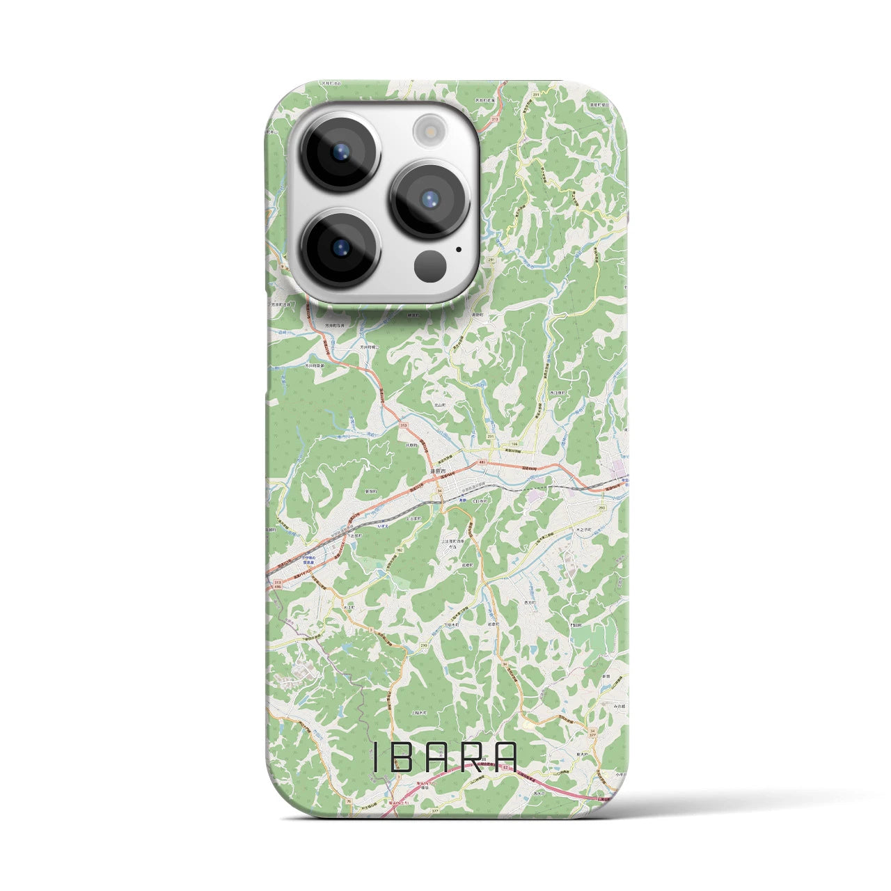 【井原(岡山県)】地図柄iPhoneケース(バックカバータイプ)