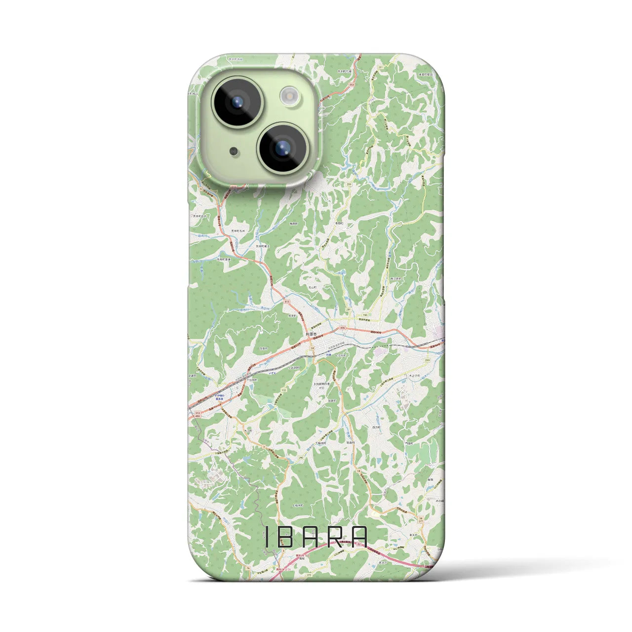 【井原(岡山県)】地図柄iPhoneケース(バックカバータイプ)
