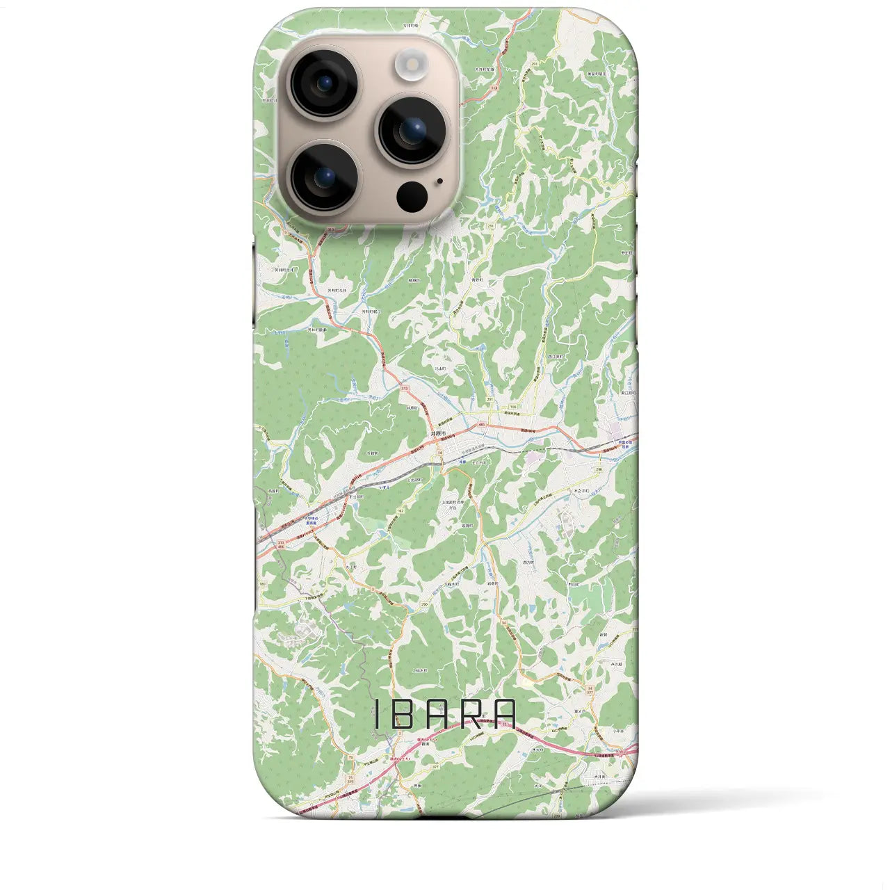【井原(岡山県)】地図柄iPhoneケース(バックカバータイプ)