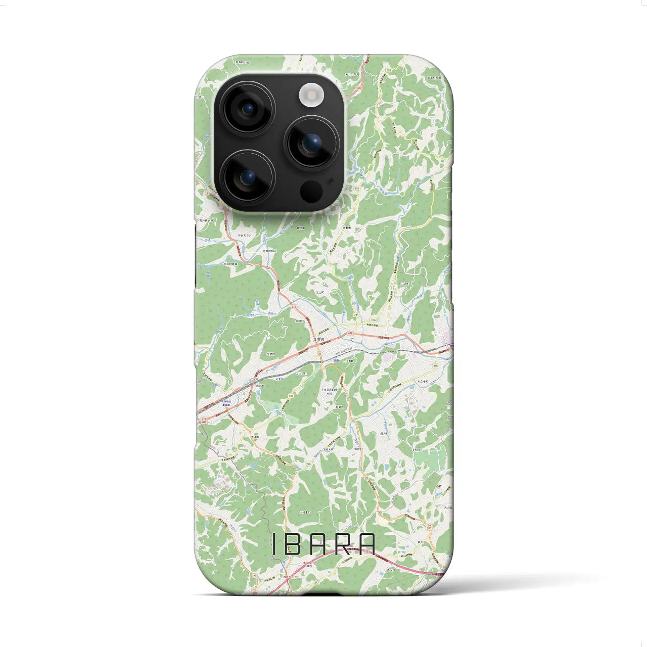【井原(岡山県)】地図柄iPhoneケース(バックカバータイプ)