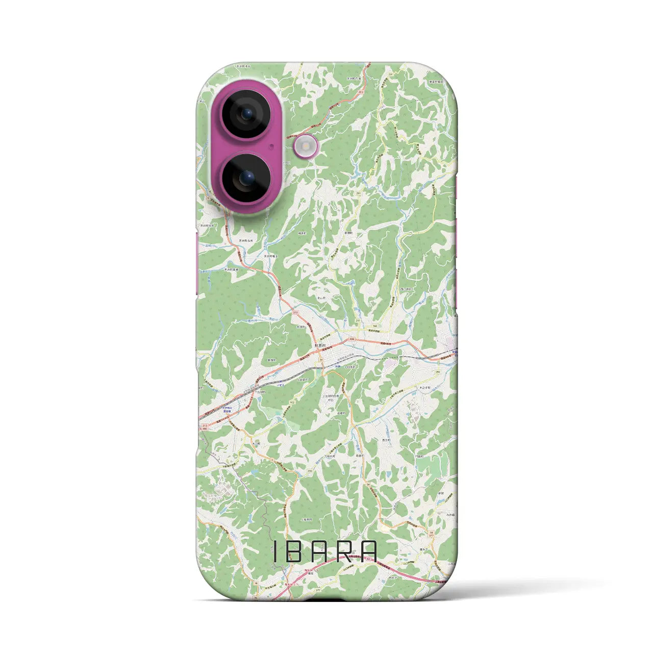 【井原(岡山県)】地図柄iPhoneケース(バックカバータイプ)