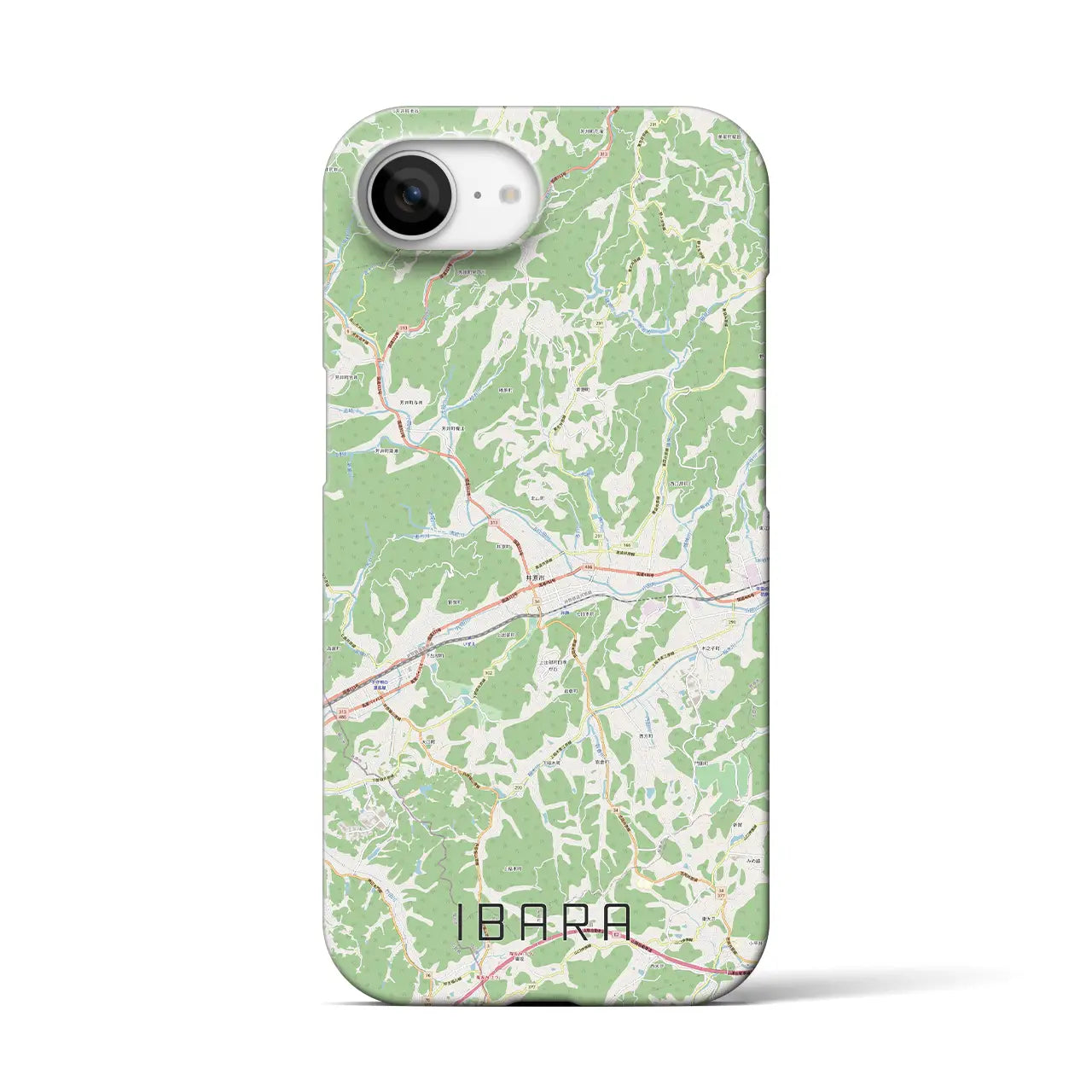 【井原(岡山県)】地図柄iPhoneケース(バックカバータイプ)