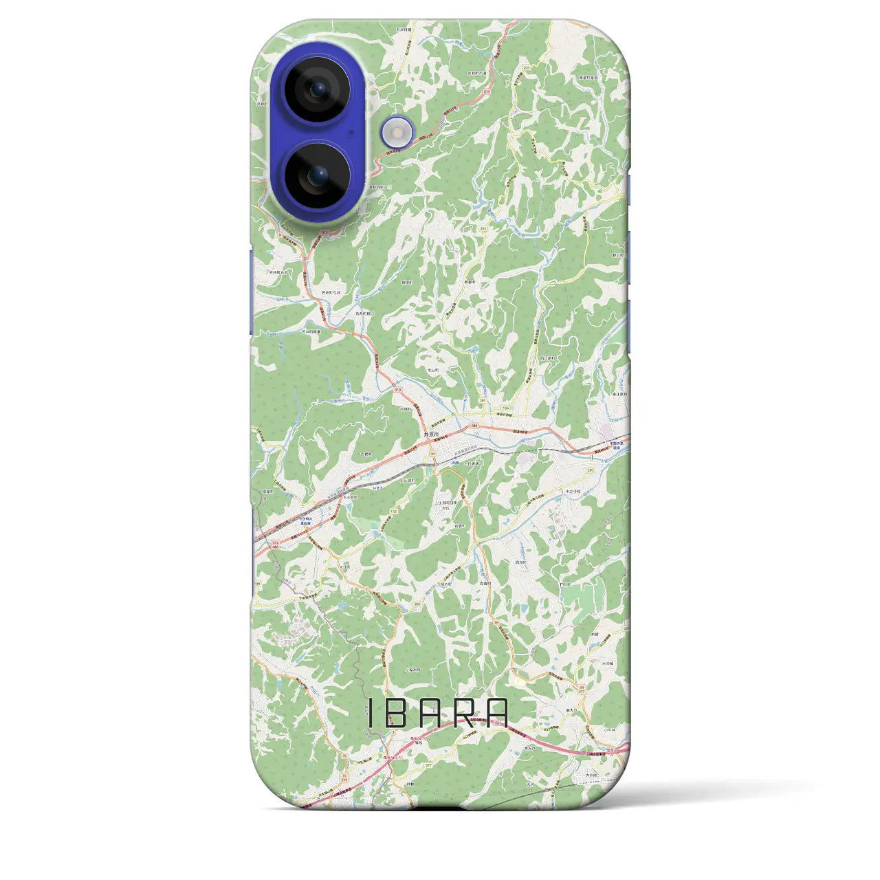 【井原(岡山県)】地図柄iPhoneケース(バックカバータイプ)ナチュラル・iPhone 16 Pro Max 用