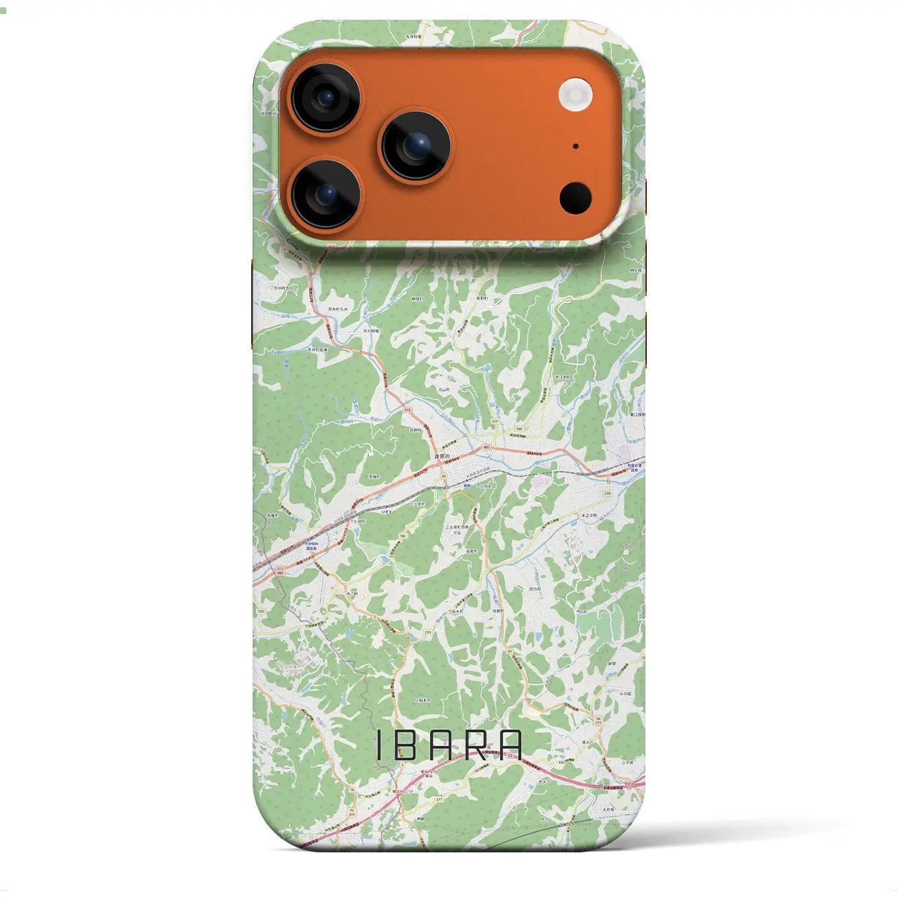 【井原(岡山県)】地図柄iPhoneケース(バックカバータイプ)