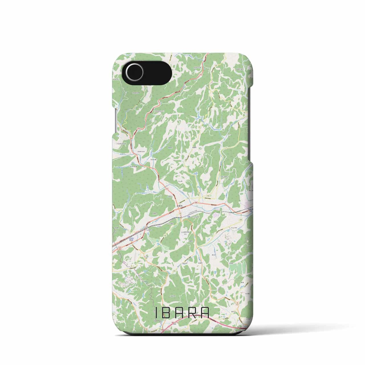 【井原(岡山県)】地図柄iPhoneケース(バックカバータイプ)