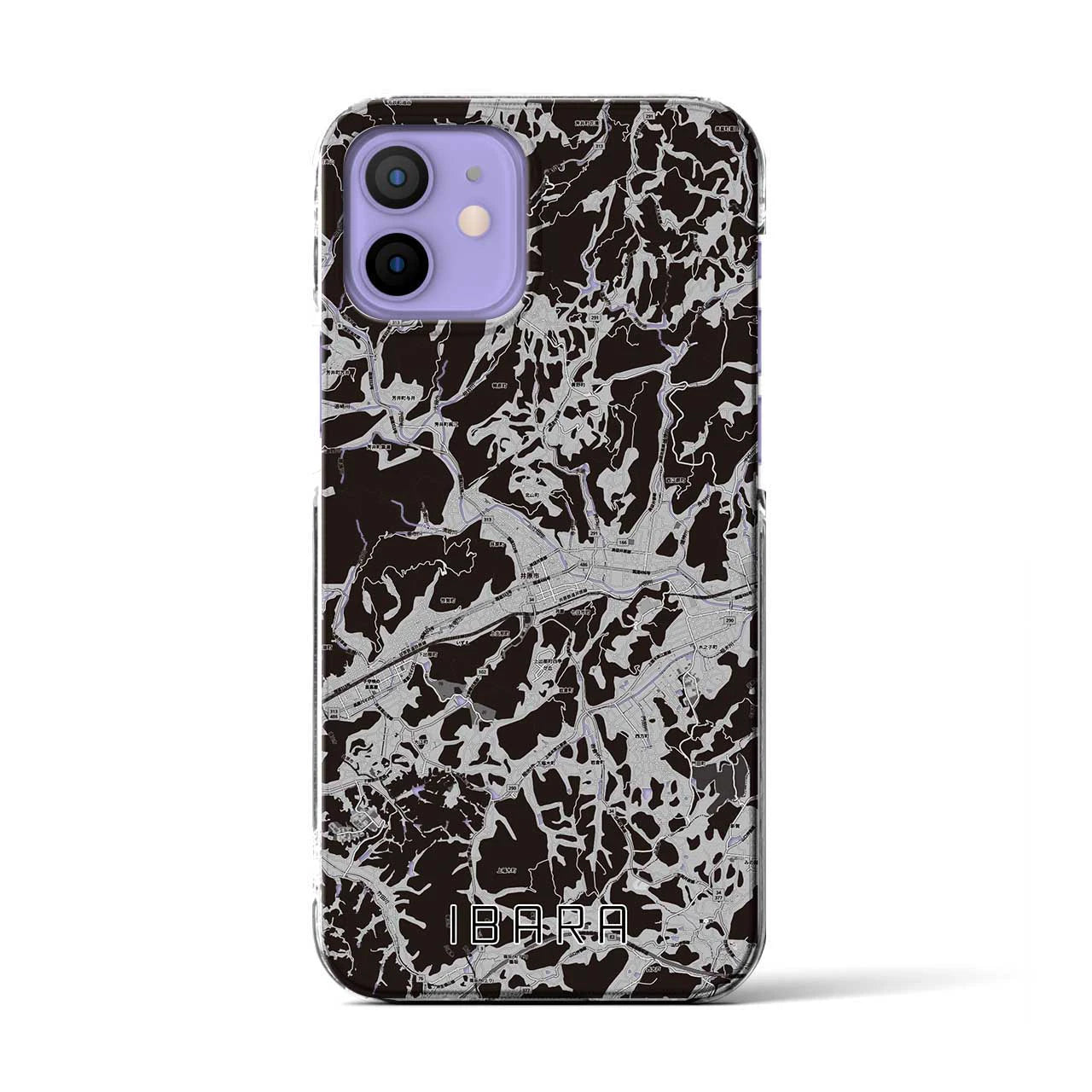 【井原(岡山県)】地図柄iPhoneケース(クリアタイプ)