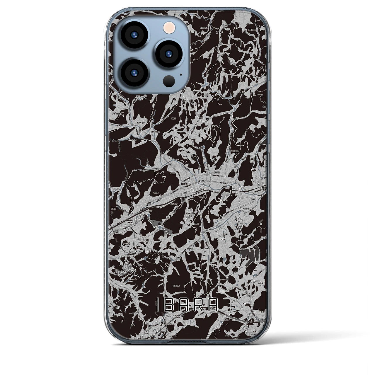 【井原(岡山県)】地図柄iPhoneケース(クリアタイプ)