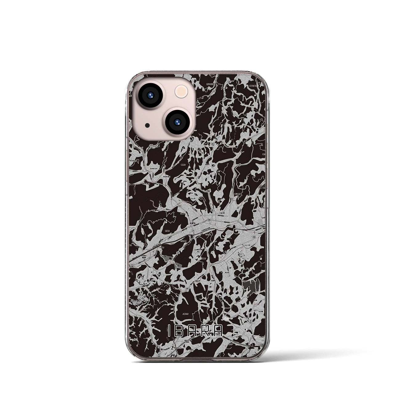 【井原(岡山県)】地図柄iPhoneケース(クリアタイプ)