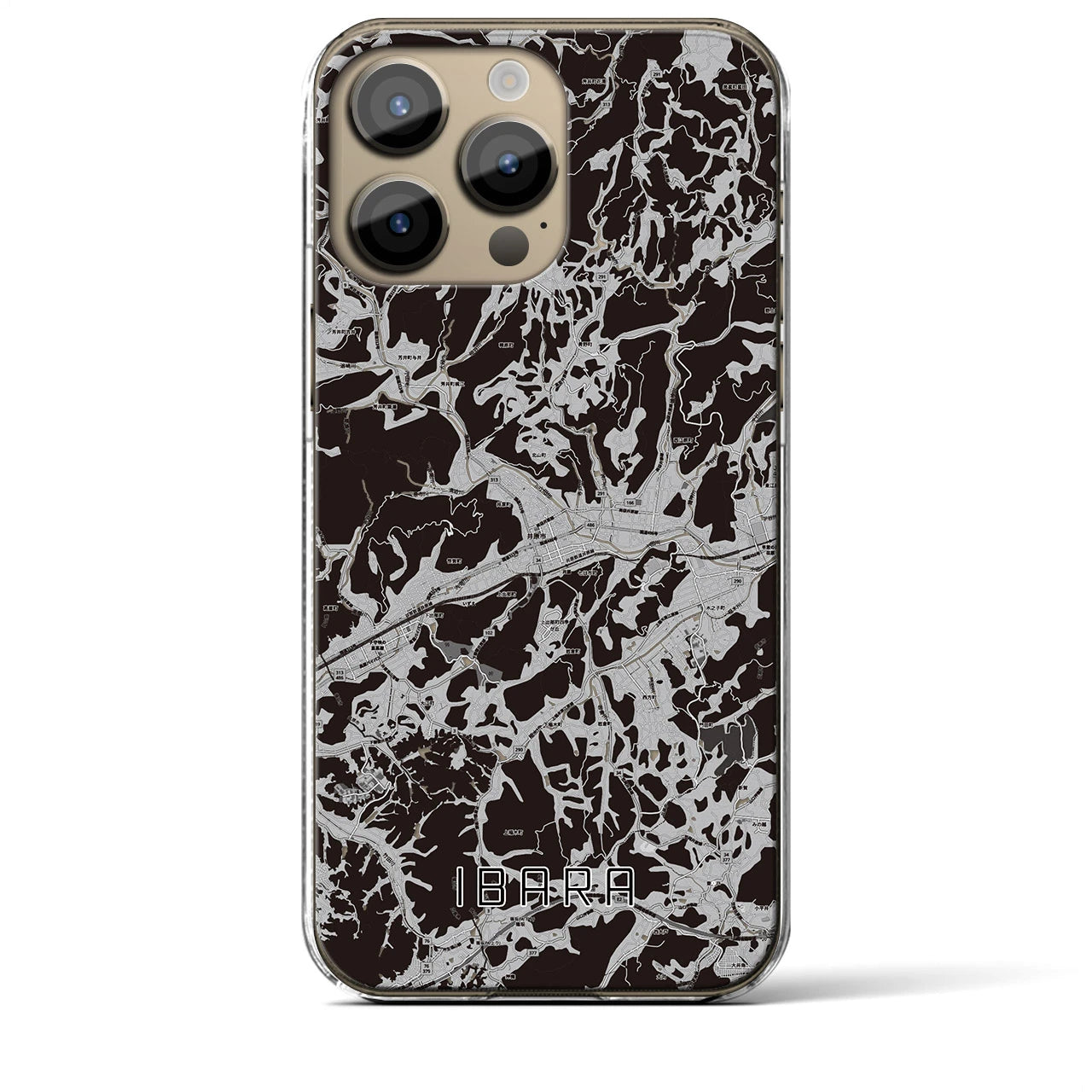 【井原(岡山県)】地図柄iPhoneケース(クリアタイプ)