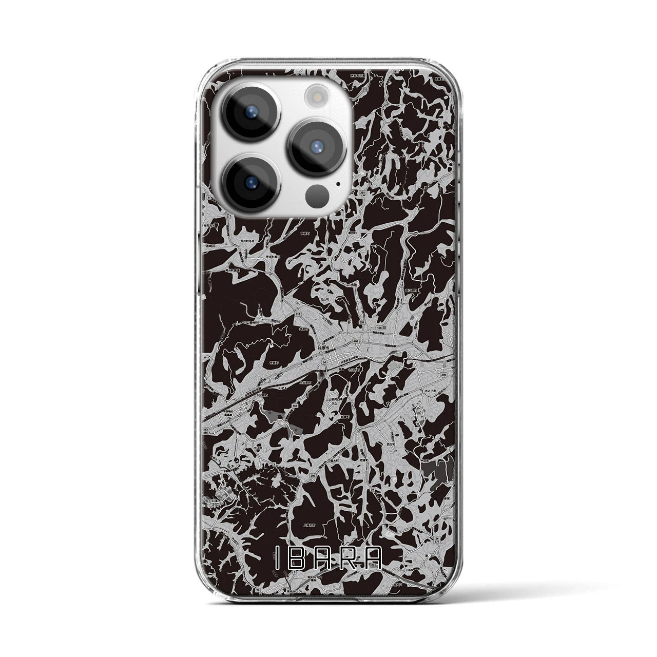 【井原(岡山県)】地図柄iPhoneケース(クリアタイプ)