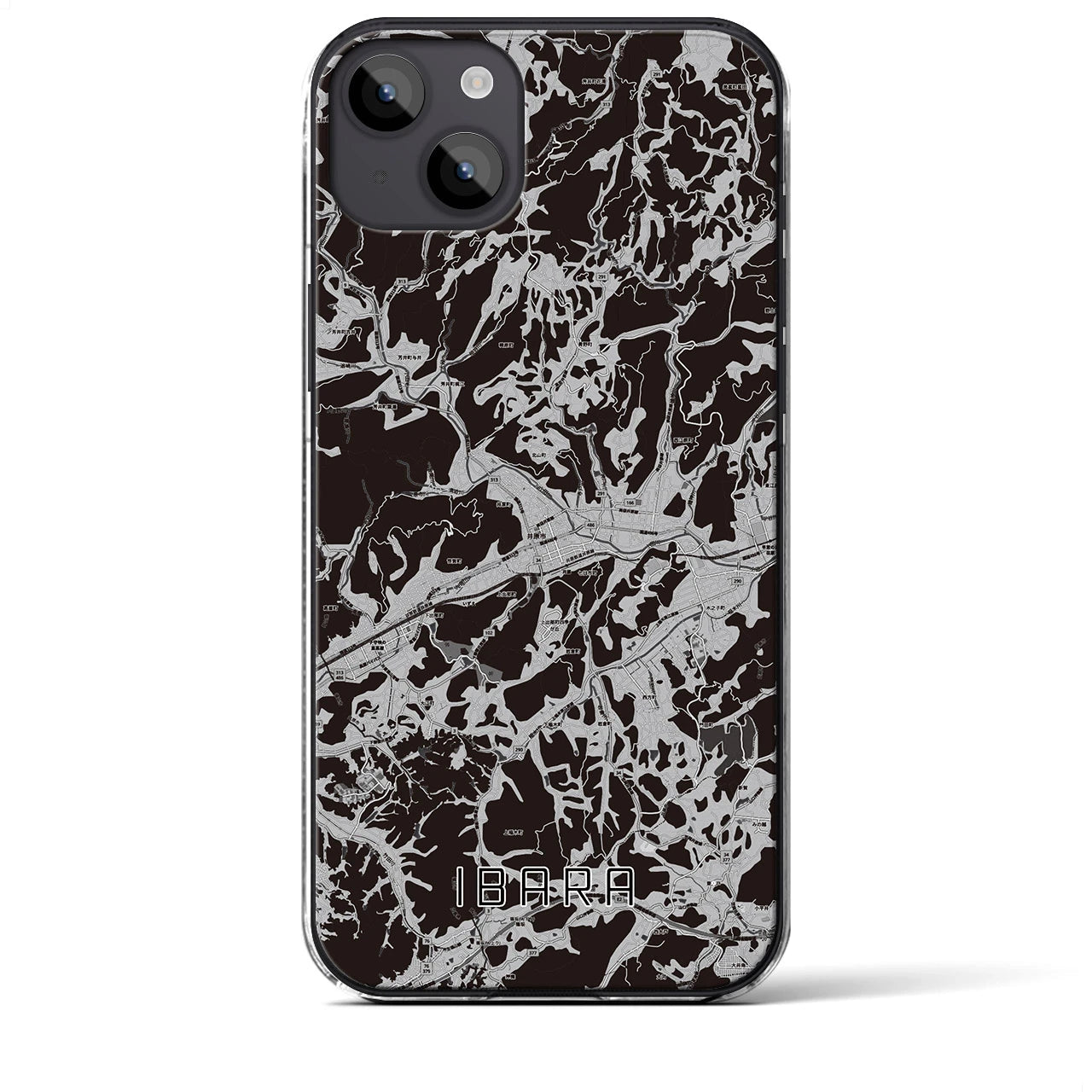 【井原(岡山県)】地図柄iPhoneケース(クリアタイプ)