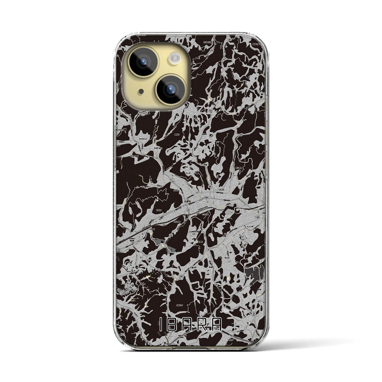 【井原(岡山県)】地図柄iPhoneケース(クリアタイプ)