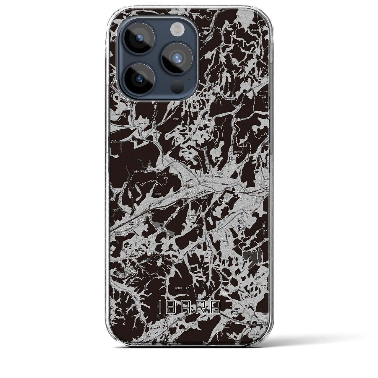 【井原(岡山県)】地図柄iPhoneケース(クリアタイプ)