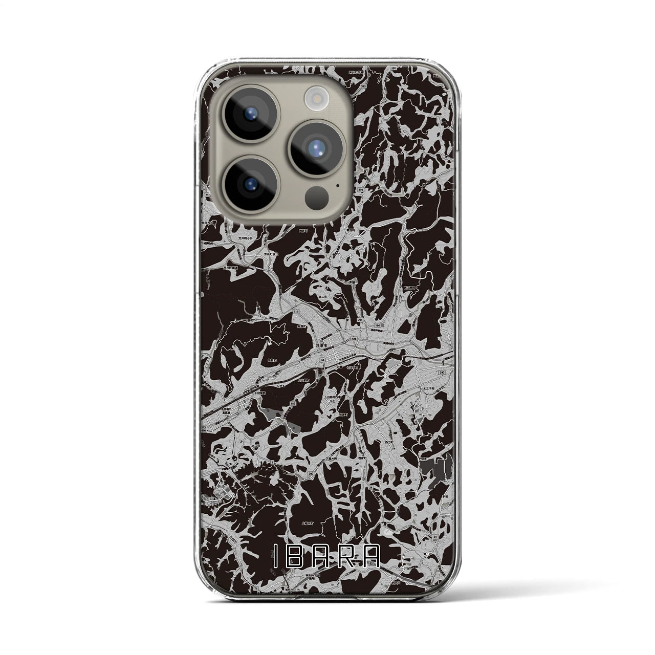 【井原(岡山県)】地図柄iPhoneケース(クリアタイプ)