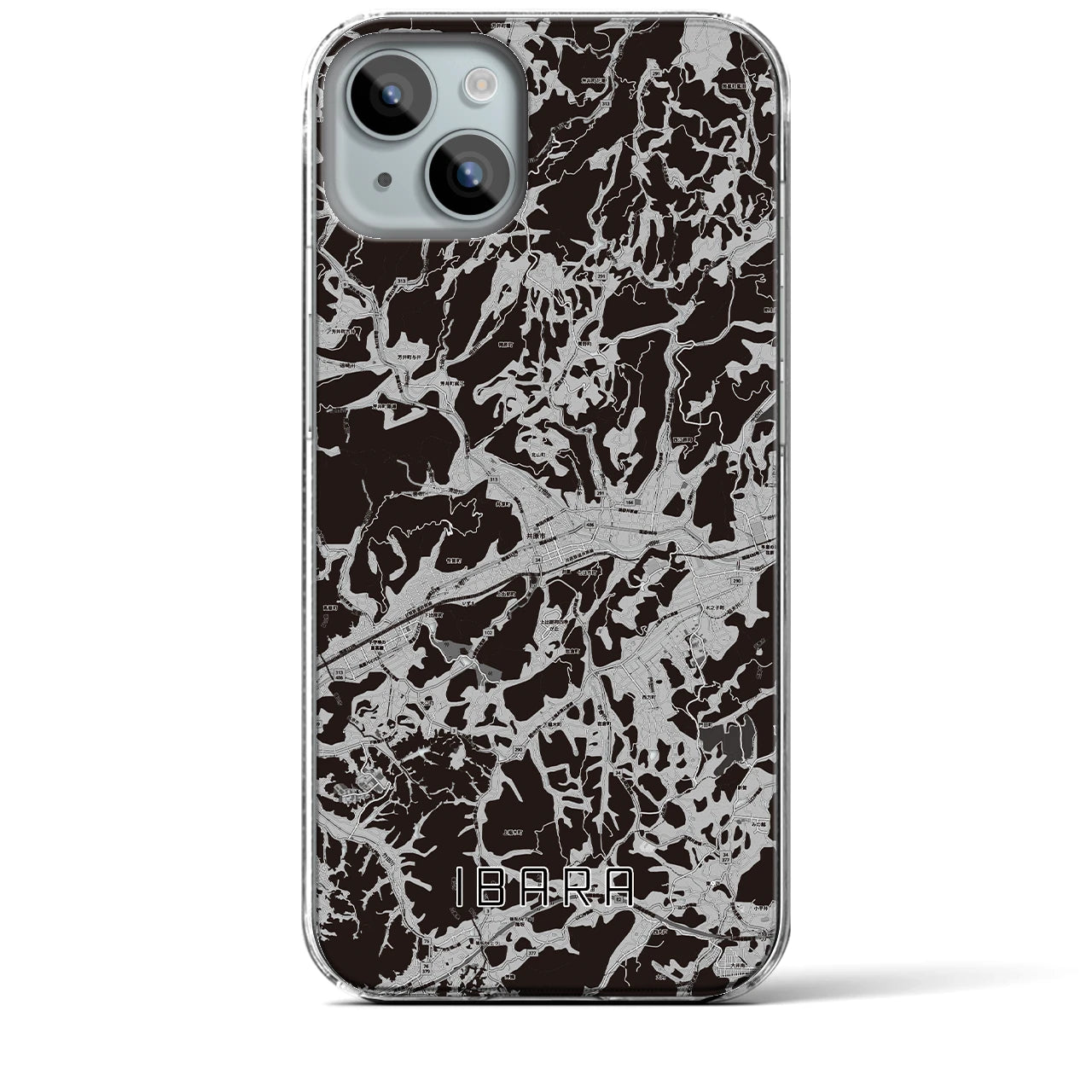 【井原(岡山県)】地図柄iPhoneケース(クリアタイプ)