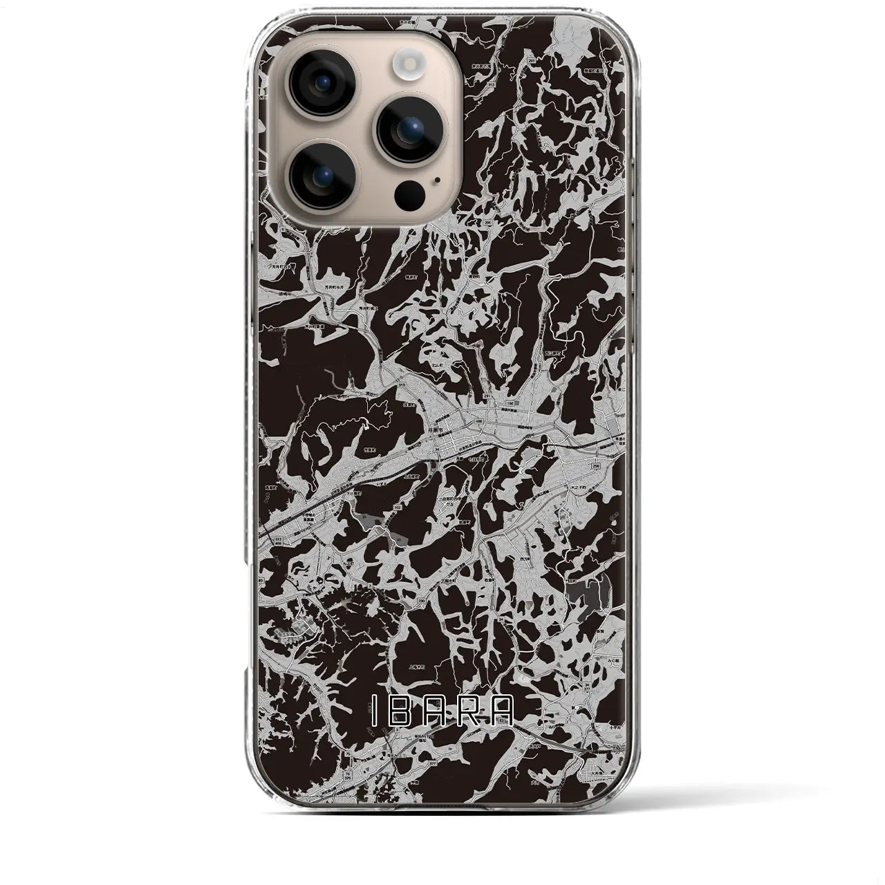 【井原(岡山県)】地図柄iPhoneケース(クリアタイプ)