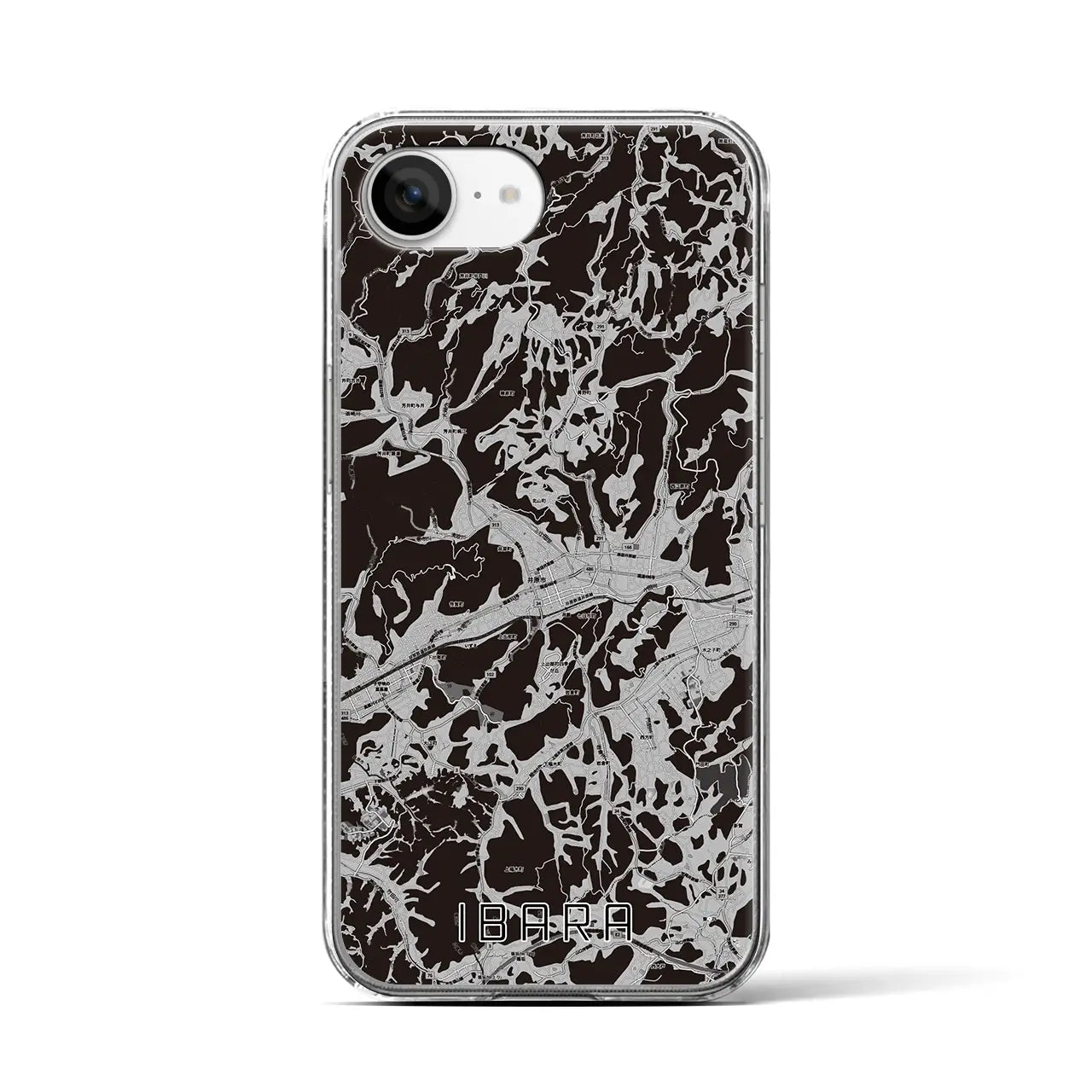 【井原(岡山県)】地図柄iPhoneケース(クリアタイプ)