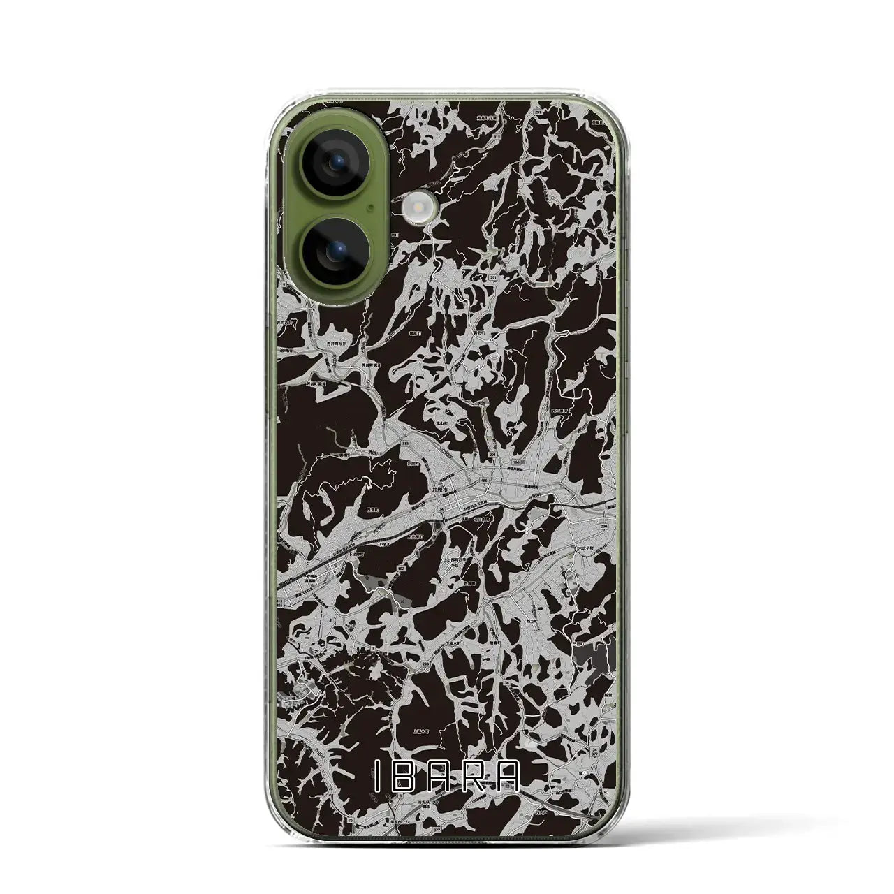 【井原(岡山県)】地図柄iPhoneケース(クリアタイプ)