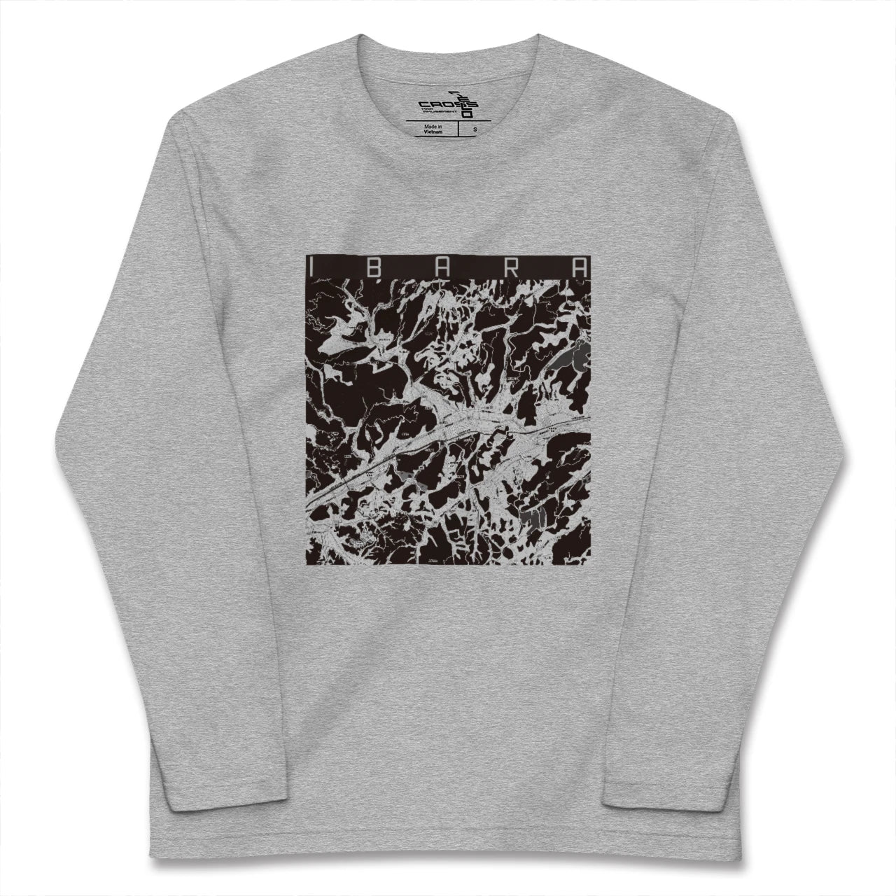 【井原(岡山県)】地図柄ロングスリーブTシャツ