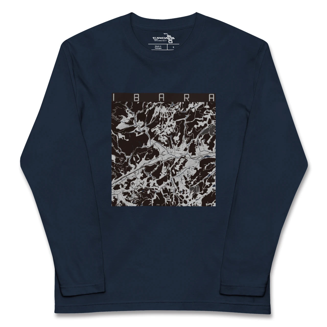 【井原(岡山県)】地図柄ロングスリーブTシャツ