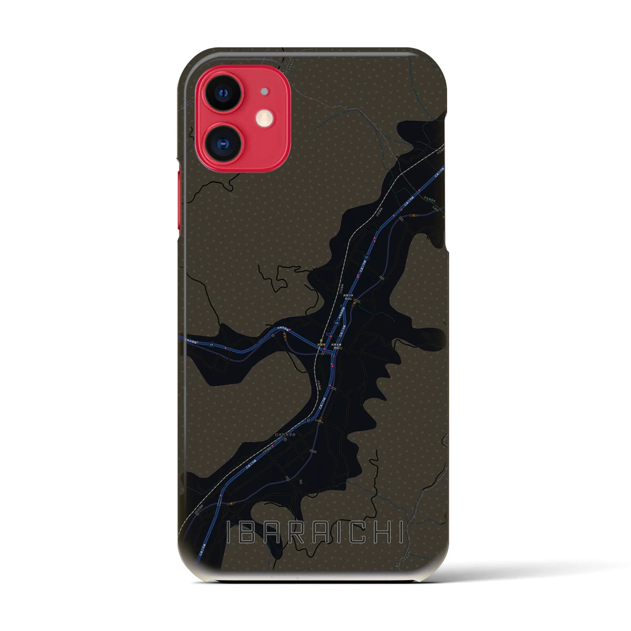 【井原市(広島県)】地図柄iPhoneケース(バックカバータイプ)