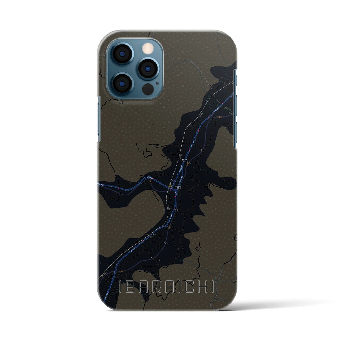 【井原市(広島県)】地図柄iPhoneケース(バックカバータイプ)