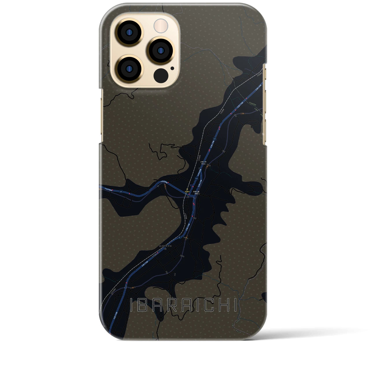 【井原市(広島県)】地図柄iPhoneケース(バックカバータイプ)