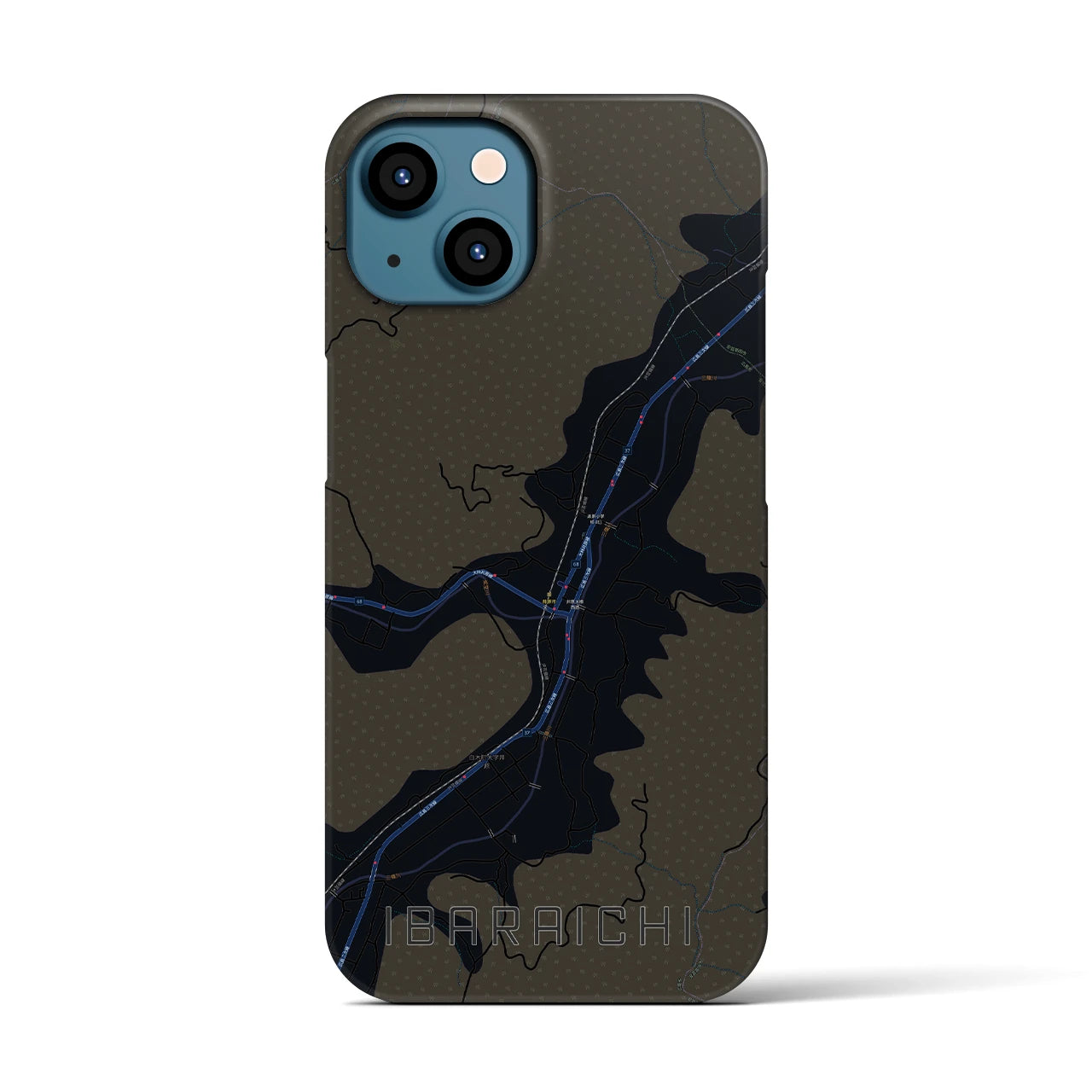 【井原市(広島県)】地図柄iPhoneケース(バックカバータイプ)