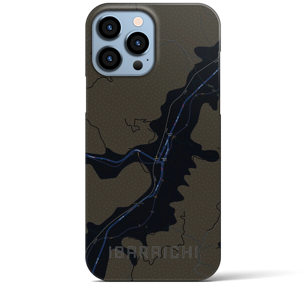 【井原市(広島県)】地図柄iPhoneケース(バックカバータイプ)