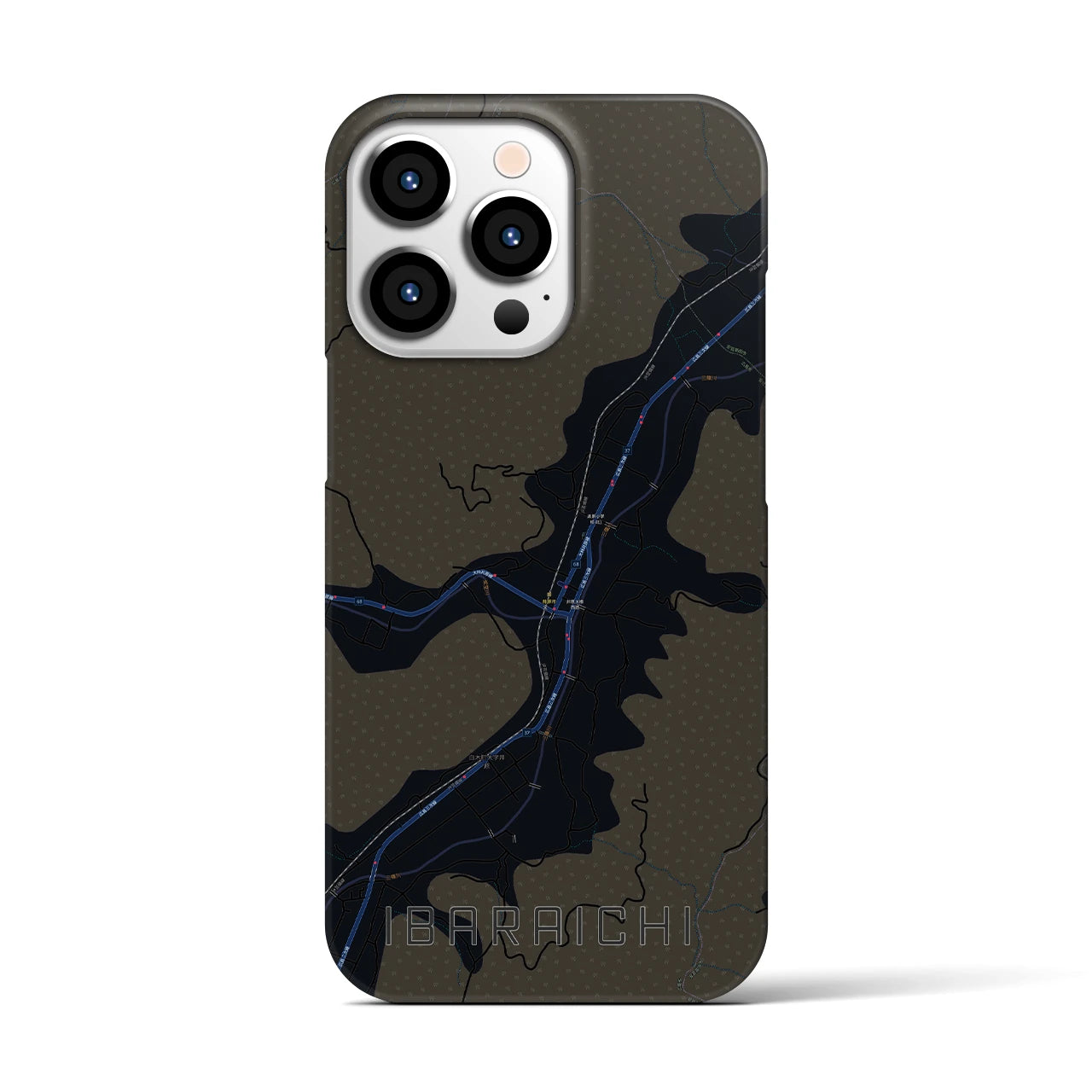 【井原市(広島県)】地図柄iPhoneケース(バックカバータイプ)