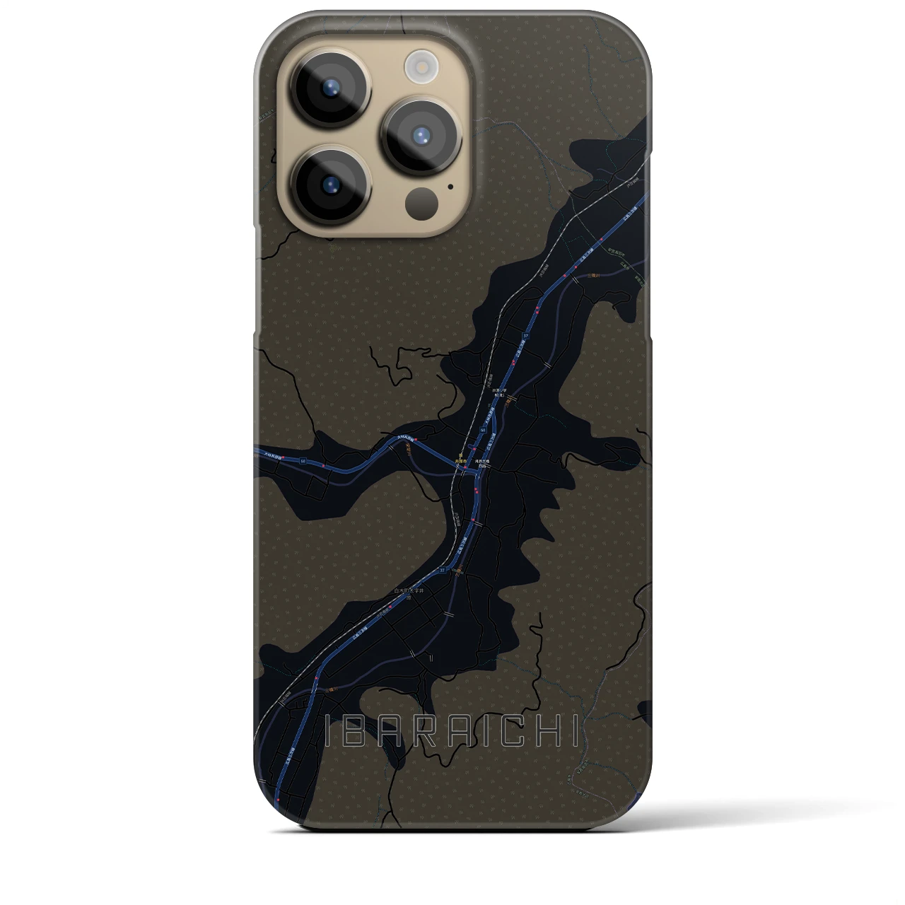 【井原市(広島県)】地図柄iPhoneケース(バックカバータイプ)