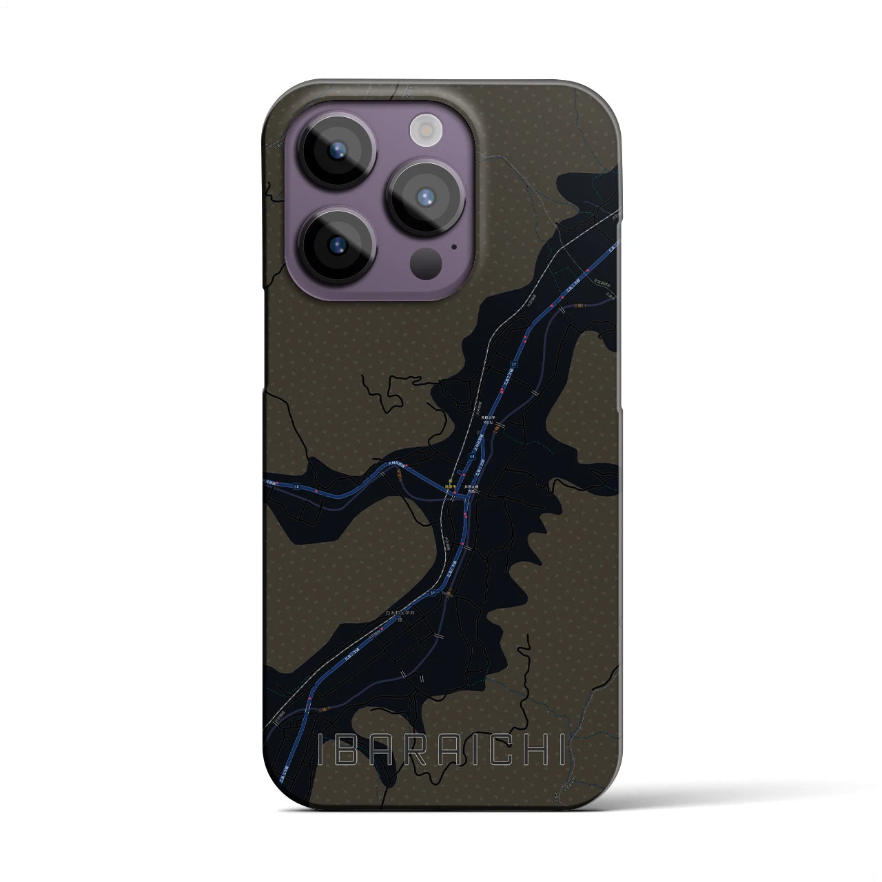 【井原市(広島県)】地図柄iPhoneケース(バックカバータイプ)