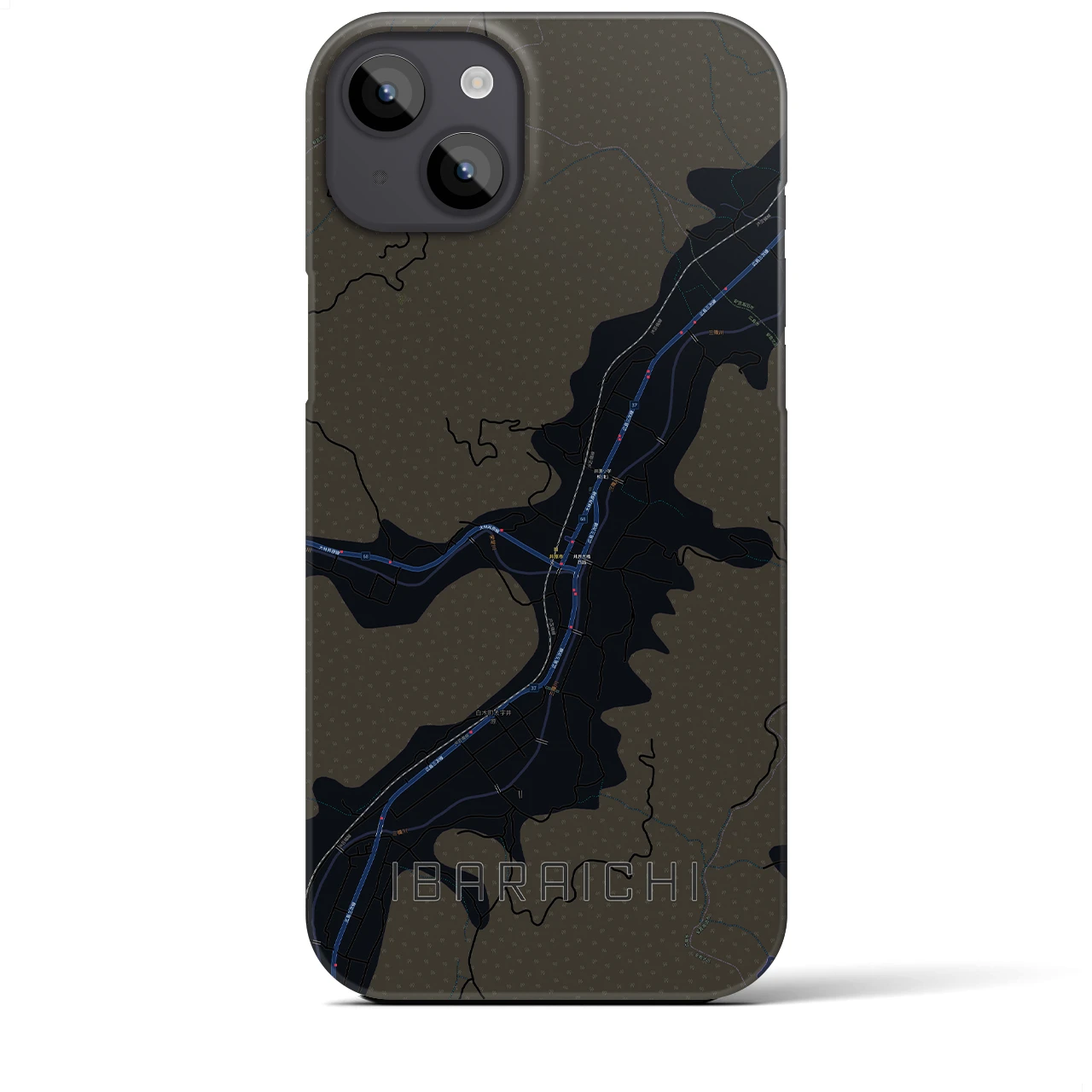 【井原市(広島県)】地図柄iPhoneケース(バックカバータイプ)