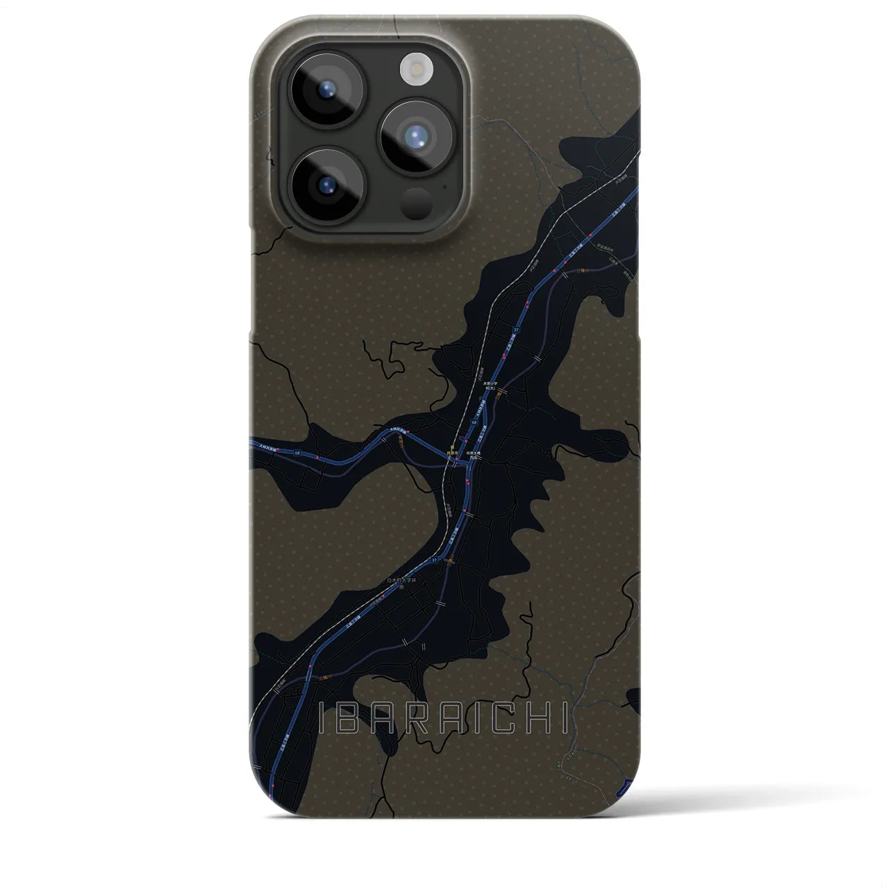 【井原市(広島県)】地図柄iPhoneケース(バックカバータイプ)