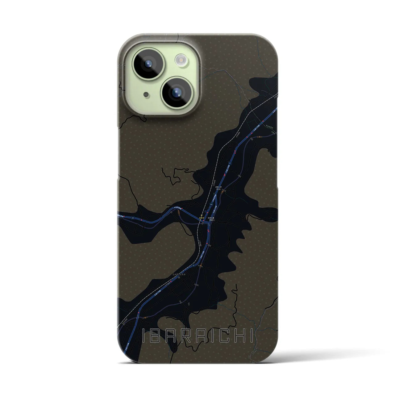 【井原市(広島県)】地図柄iPhoneケース(バックカバータイプ)