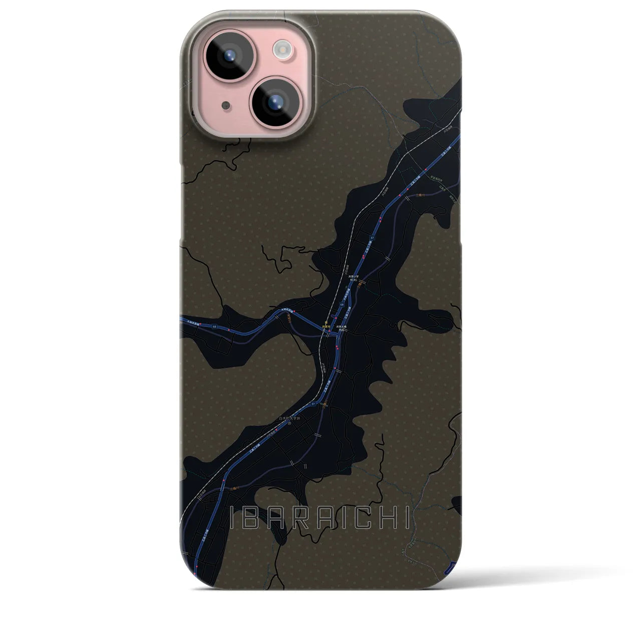 【井原市(広島県)】地図柄iPhoneケース(バックカバータイプ)