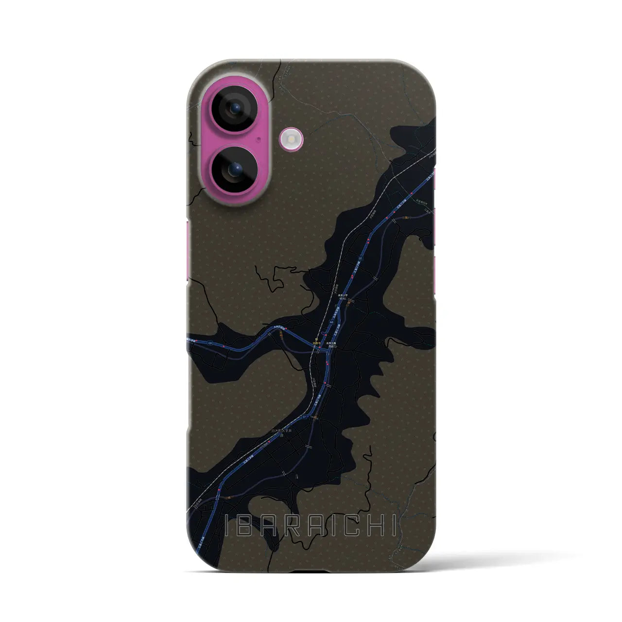 【井原市(広島県)】地図柄iPhoneケース(バックカバータイプ)