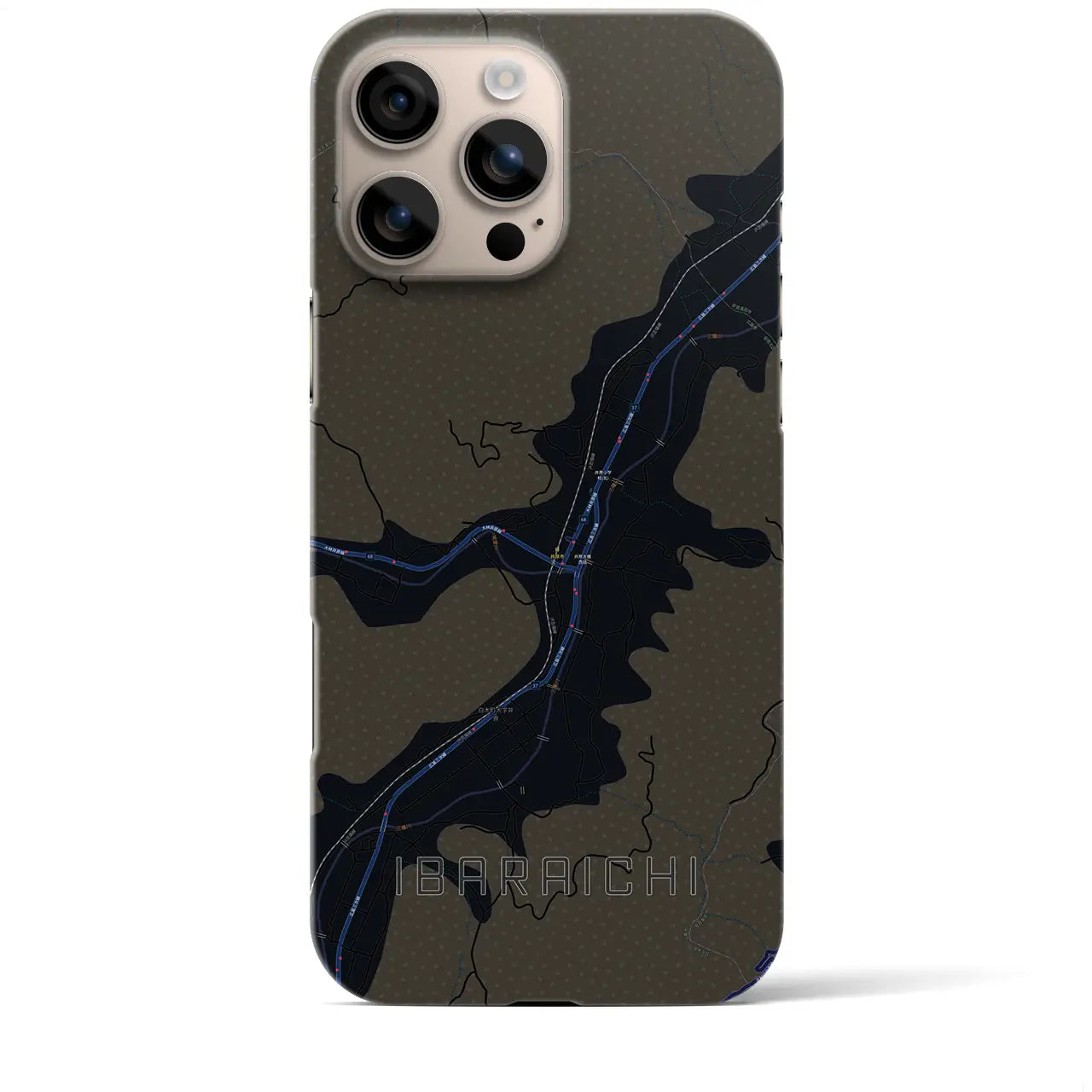 【井原市(広島県)】地図柄iPhoneケース(バックカバータイプ)