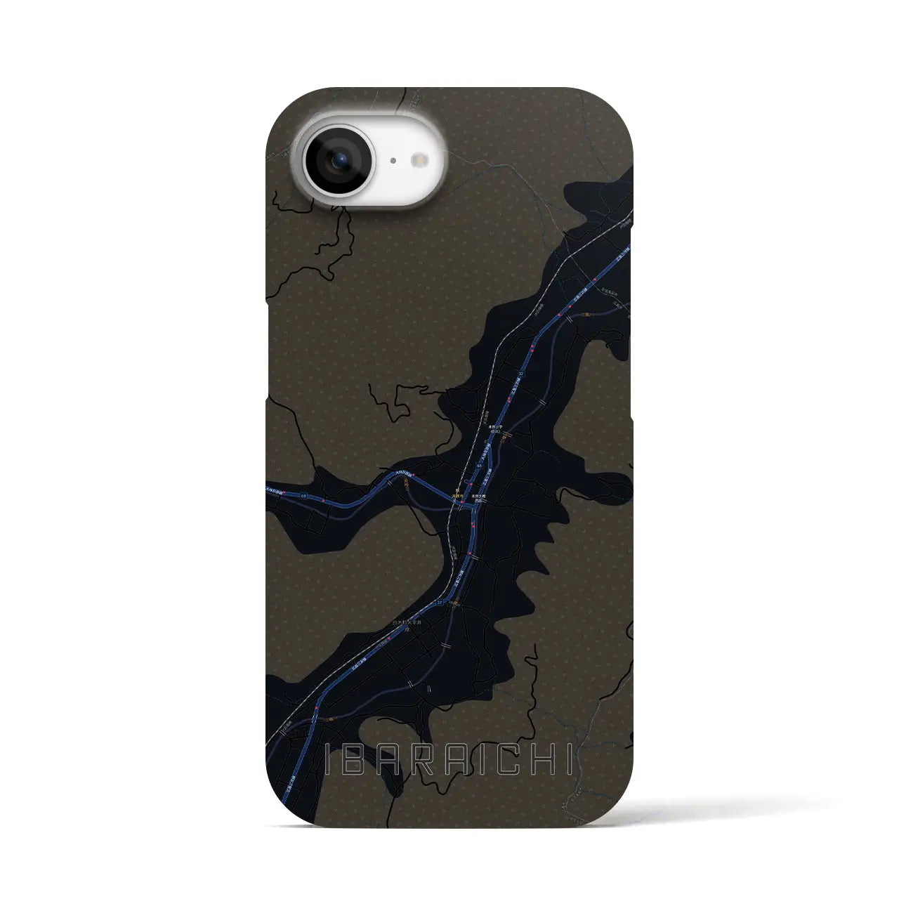 【井原市(広島県)】地図柄iPhoneケース(バックカバータイプ)