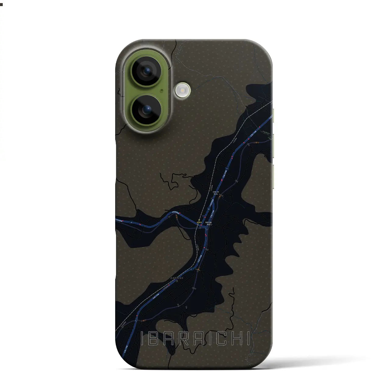 【井原市(広島県)】地図柄iPhoneケース(バックカバータイプ)