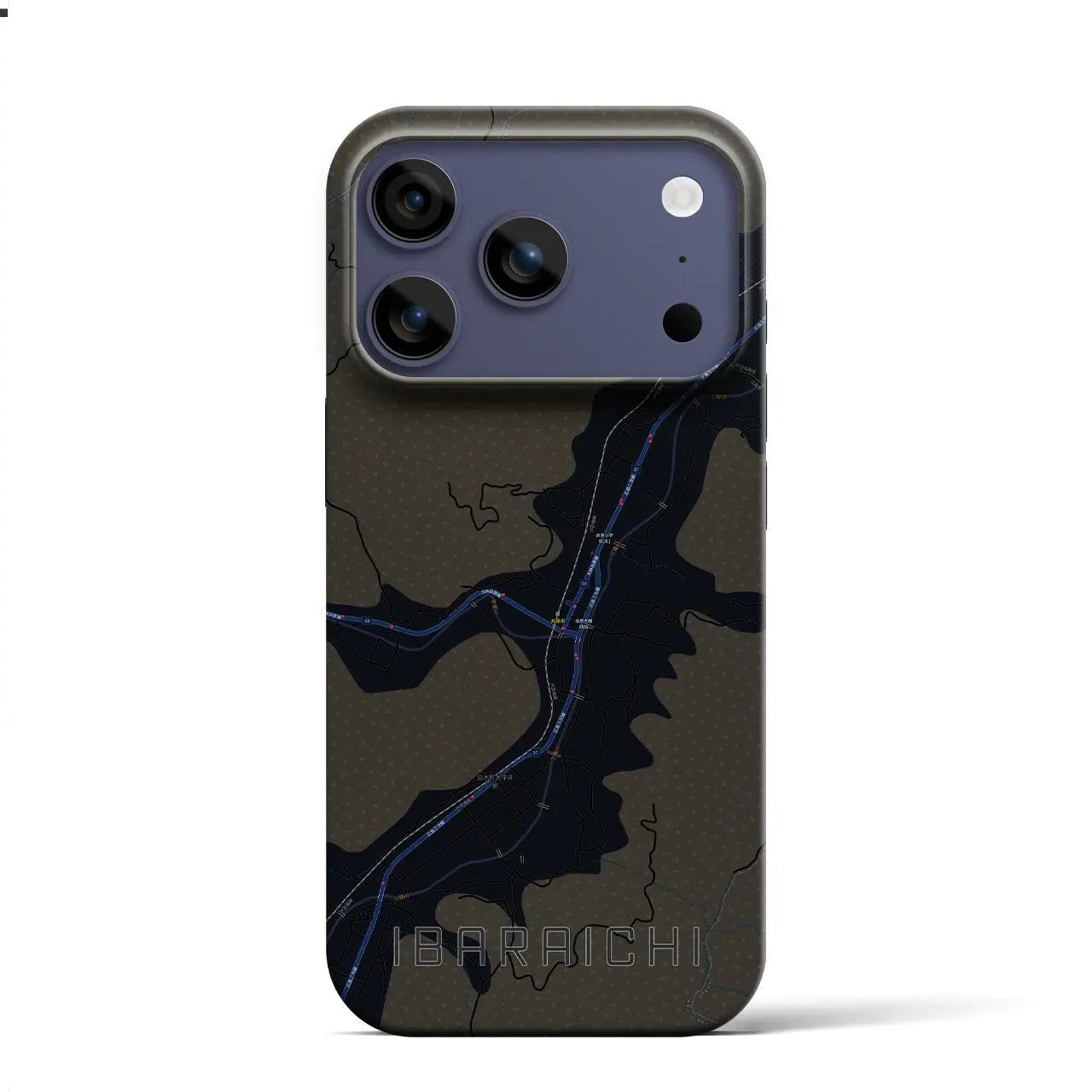 【井原市(広島県)】地図柄iPhoneケース(バックカバータイプ)