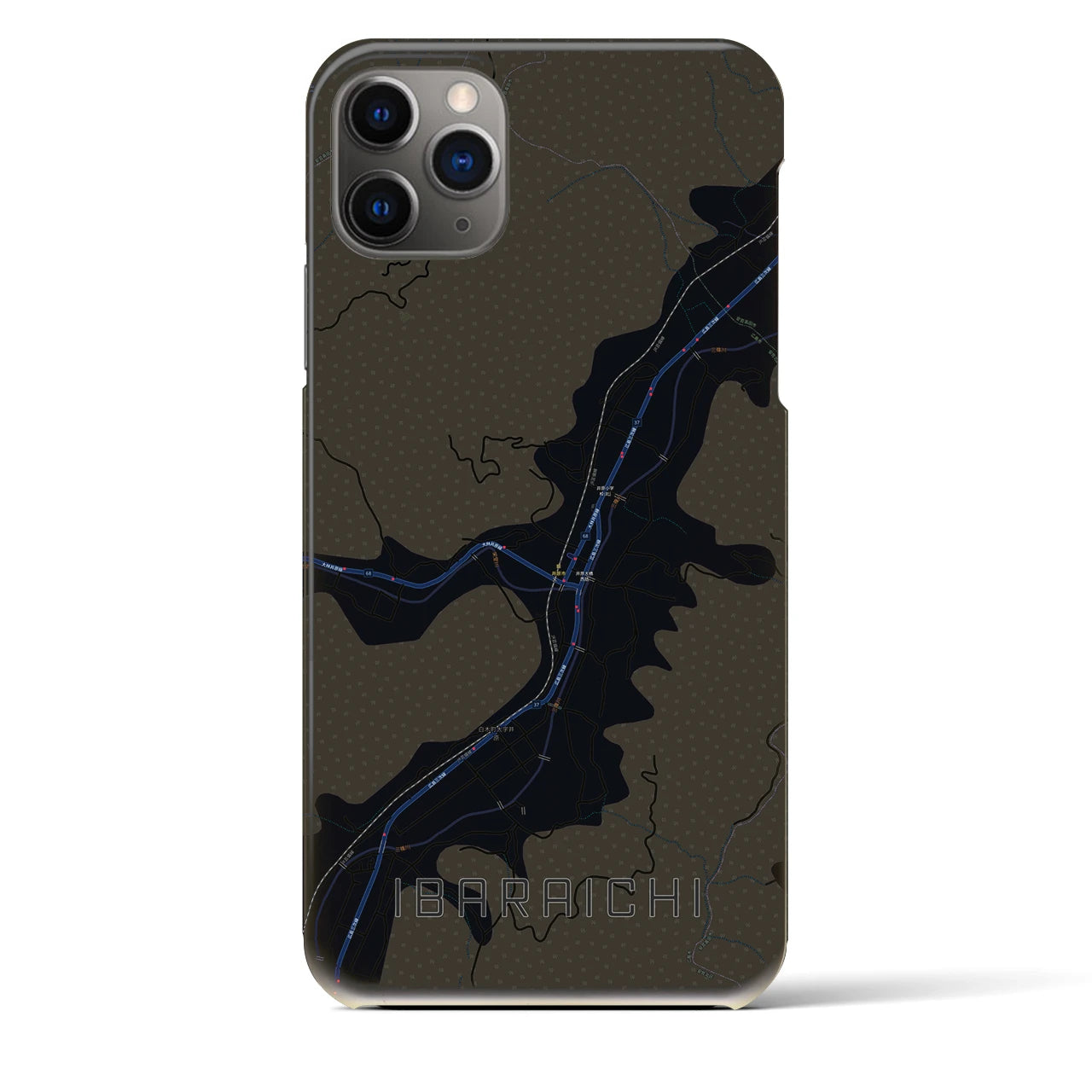 【井原市(広島県)】地図柄iPhoneケース(バックカバータイプ)